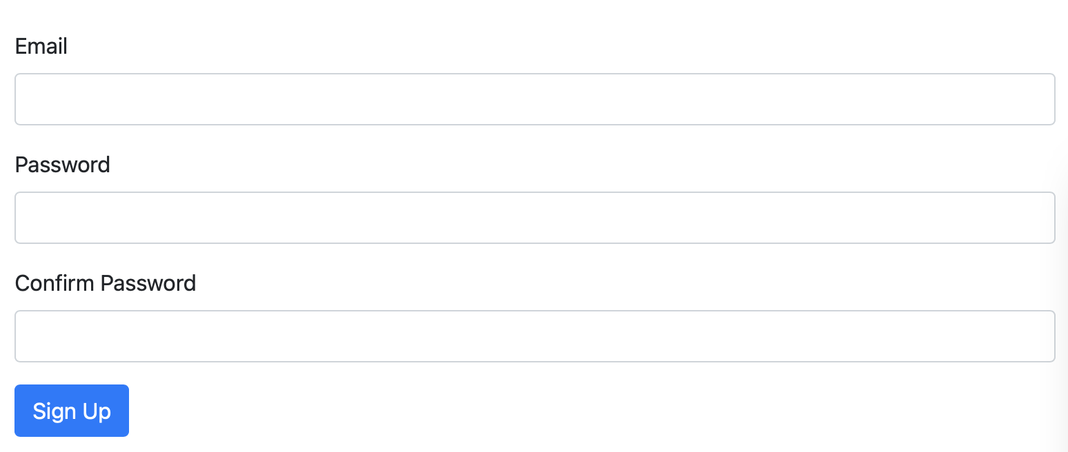 The signup form signup form